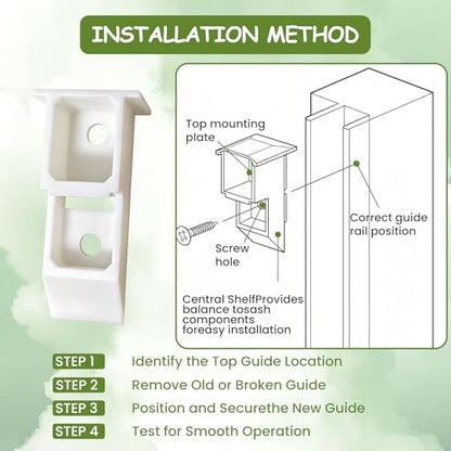 10 Pack, Window Balance Top Guide Replacement, White
