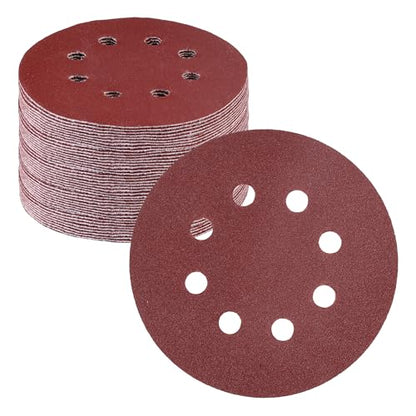 WORKPRO Sanding Discs, 5-Inch 120 Grit 8-Hole Hook and Loop, 50 Pack - style: 50PCS 5 Inch 120 Grit
