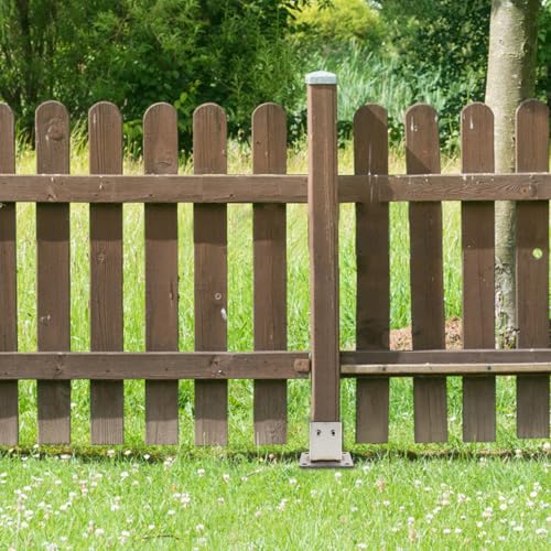 Wealrit 4 PCS Square Post Bases,1.61" Deck Post Brackets,Stainless Steel - style: 4 pcs 1.61" Silver
