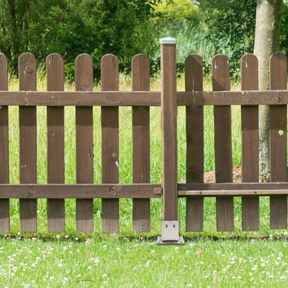 Wealrit 4 PCS Square Post Bases,1.61" Deck Post Brackets,Stainless Steel - style: 4 pcs 1.61" Silver