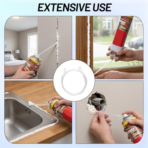 2-Pack Spray Foam Nozzle Extension Tubes, 78.74 Inch Long Reach Hose