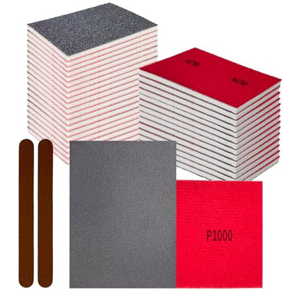26PCS Hook & Loop Sanding Sponge, Washable and Reusable Sanding Blocks - size: 1000 Grit