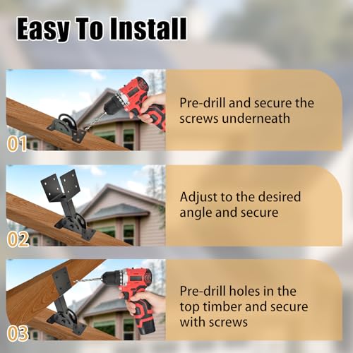 4x4 Heavy Duty Roof Riser Brackets Kit 3 Pcs - size: 4x4-3
