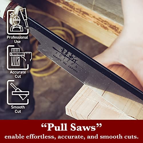 SUIZAN Dozuki Dovetail Saw 8" Cross Cut - Japanese Pullsaw Hand Saws