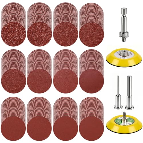 105 PCS 3 Inch Sanding Discs 40 60 80 120 180 220 400 Grit - style: Mix Grit