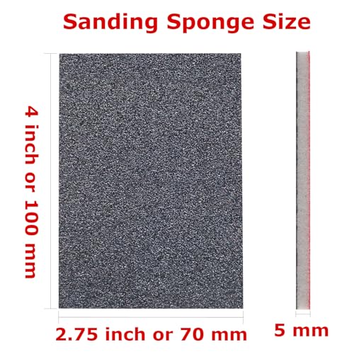 Sanding Sponge, 24 PCS Washable Foam Sanding Blocks, 2.75 x 4 Inch