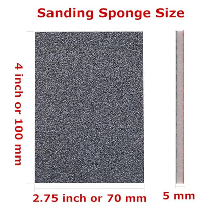 Sanding Sponge, 24 PCS Washable Foam Sanding Blocks, 2.75 x 4 Inch