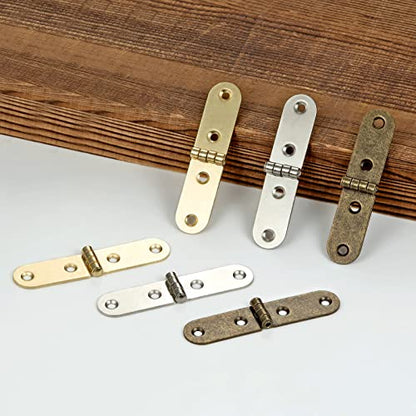 20Pcs Antique Bronze Hinges for Jewelry Box Bird House Handmade Crafts - color: Antique Brass