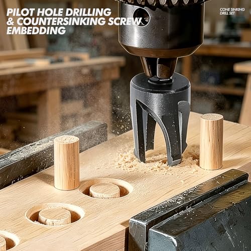 Countersink Drill Bit Set for Wood, 15 PCS, Tapered Drill Bits