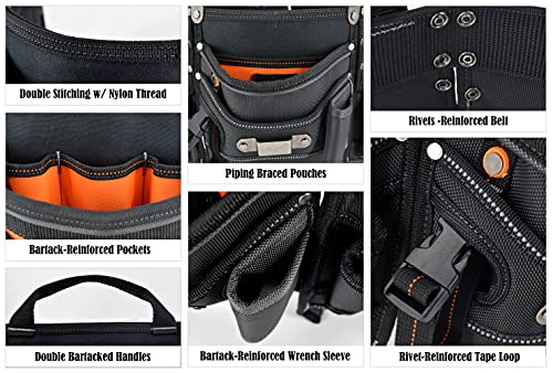 WELKINLAND 18-Pocket Carpenter tool belt, Easy-Access HVAC Tool Belt
