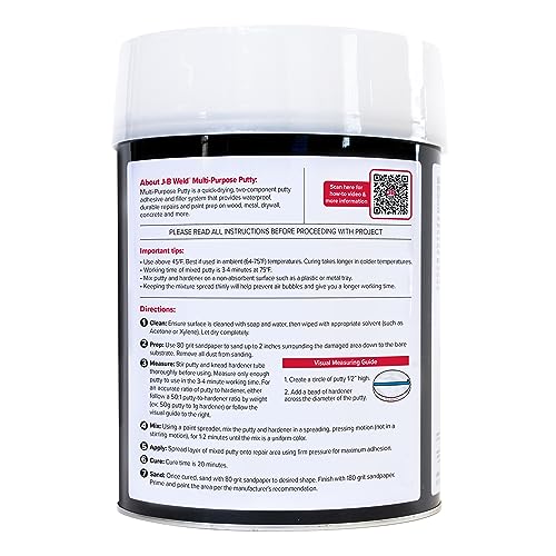 J-B Weld Multi-Purpose Putty - 1 Gallon - Home Exterior & Interior - size: 1 Gallon