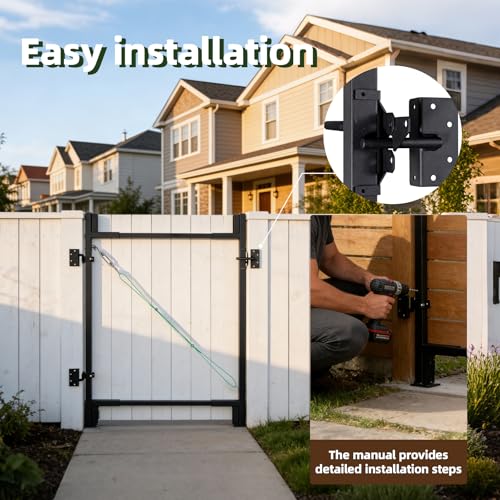 Heavy-Duty Adjustable Fence Gate Kit - 36" to 72" Wide DIY Gate Kit for Wooden Fence Using 1x4 & 2x4 Lumber, Complete Gate Kit for Building Sturdy 4 to 5 Foot Backyard Wood Gates /2 PCS - size: 2 PCS 36-72"