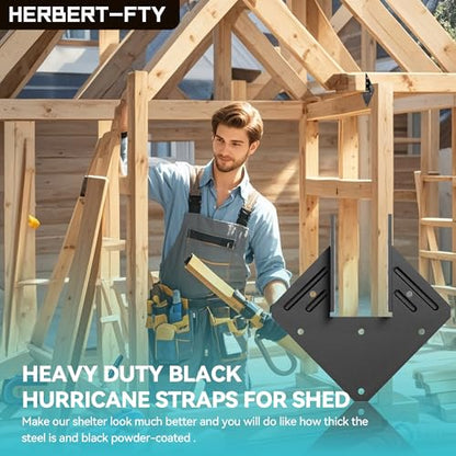 30 PCS Heavy Duty Black Hurricane Ties for Rafters,13 Gauge Thickness 2.2mm - size: 30 Pcs, style: Black Heavy Duty Hurricane Ties
