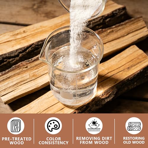Oxalic Acid Wood Bleach 1 LB - Powerful Wood Stain Remover for Furniture, Decks & Hardwood Floors | Fast-Acting Powder Formula Restores Boats, Antiques & Outdoor Wooden | Safe & Effective