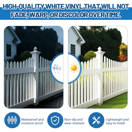4 Pcs Vinyl Fence Brackets 2" X 6" U-Mount with Screws - color: U-mount, size: 2" X 6"