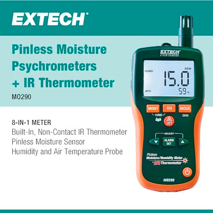 Extech MO290 Pinless Moisture Psychrometer with IR Thermometer - style: MO290
