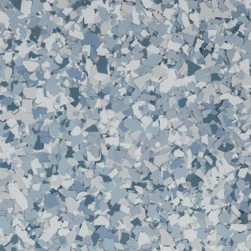 Colored Epoxies 40 LB Decorative Vinyl Flakes for Epoxy Garage Floors - color: Tidal Wave Flake