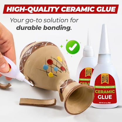 Y’allCanDiy Ceramic Glue Repair for Pottery, Porcelain, Super Glue 4 Pack - size: 4 Pack