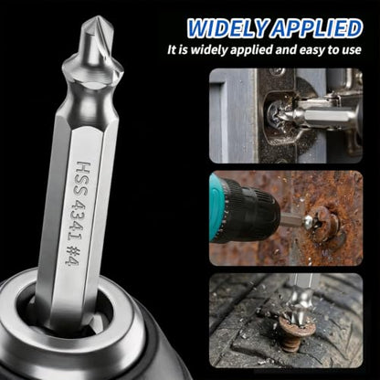 Greywolf 6 pcs Damaged Screw Extractor Set，Professional Grade Broken Bolt & Stripped Screw Remover Kit with Case，Hardened Steel Construction，Fits Drill & Hand Tools，DIY, Automotive, Plumbing Repair - size: 6