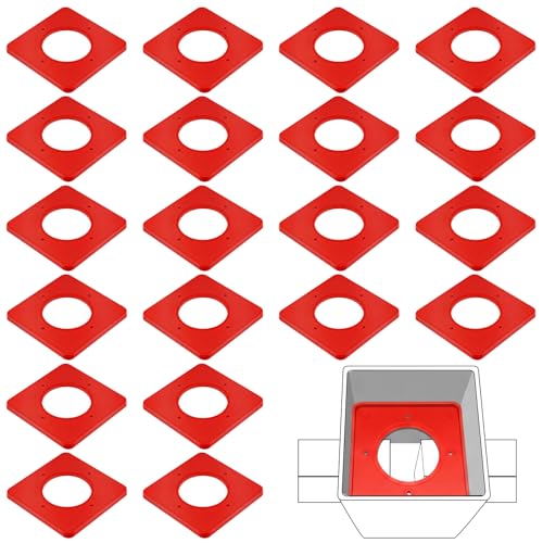 Chunful 20 Pcs Rail Ties Replacement for Vinyl Fence Post, Red - color: Red