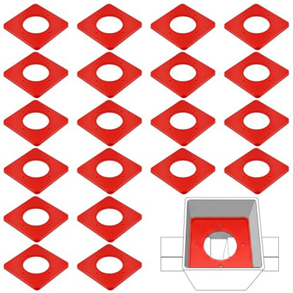Chunful 20 Pcs Rail Ties Replacement for Vinyl Fence Post, Red - color: Red