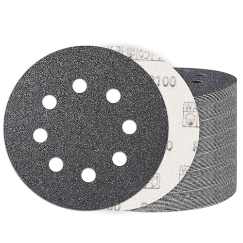 100PCS 5 Inch Sanding Discs 100 Grit, Wet Dry Hook and Loop Sandpaper - style: 100Grit