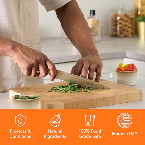 Clark’S Cutting Board Oil and Wax Kit – Includes Food Grade Mineral Oil (12oz), Finishing Wax (6oz), Applicator, & Buffing Pad to Clean and Protect Wood, Enriched with Natural Lemon & Orange Extract - style: Orange & Lemon Extracts