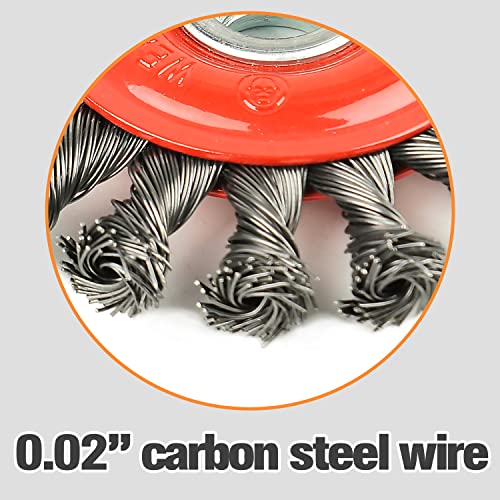 AAIN 10 Piece 4 Inch Twist Knotted Wire Wheel Brush,Wire Wheel for Grinders