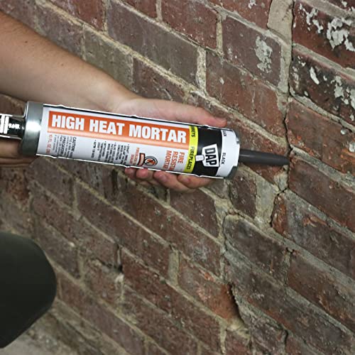 DAP High Heat Fire Resistant Mortar, 10 Oz, Black (7079818854) - size: 10 oz