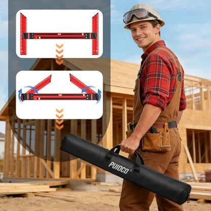 Stair Tread Template Tool - No Assembly Required Stair Tread Jig - color: Ltc-a Red