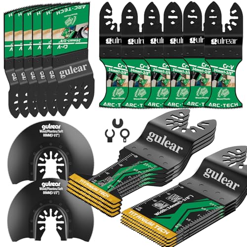 25PCS Titanium Oscillating Tool Blades Quick Release Multi Tool Blades Kits - style: 25pcs oscillting tool saw blades