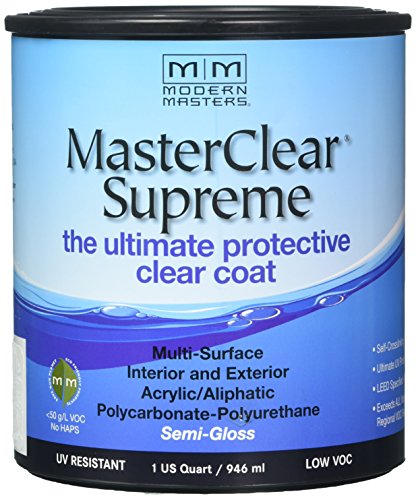 Modern Masters MasterClear Supreme Semi-Gloss Clear Water-Based Protective Coating 1 qt