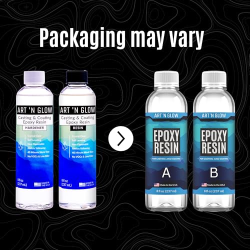 Crystal Clear Epoxy Resin Kit 16oz - Food Safe, UV Resistant, Bubble Free - size: 16 Ounce