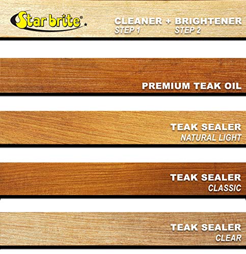 Star brite Teak Sealer - Clear - One Coat Formula, 32 Oz Quart - color: Clear, style: 32 Oz Quart