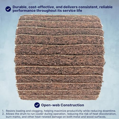 JONAS C 2 Pcs 4.7" x 4" 120 Grit Surface Conditioning Drum - style: 120 grit with sandpaper