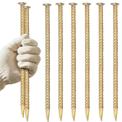 6 Rebar Stakes, 16 Inch, 1/2 Inch Diameter, Galvanized Steel