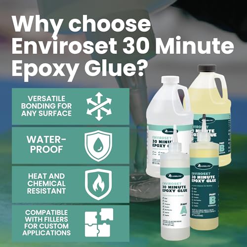 Alumilite Enviroset 30 Minute Epoxy Glue 32 Oz for Strong Bonding - size: 32 oz, style: 30 Minute