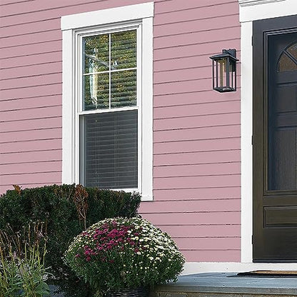 Glidden Total Exterior Paint & Primer All-in-One, Lighthearted Rose/Purple, Flat, 1 Gallon - color: Lighthearted Rose, size: 128 Fl Oz (Pack of 1)