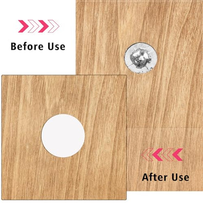 200 PCS White Self-Adhesive Screw Hole Stickers - size: 21mm
