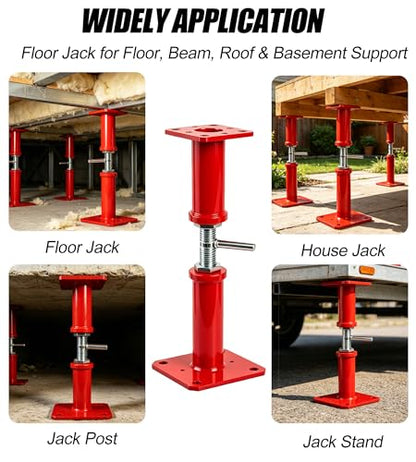 11"-22" House Jacks Post Pole Jack, Heavy-Duty Steel Basement Floor Jacks - color: Red, size: 11"-22" ( 4 Pack )