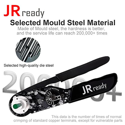JRready NEW-DT2 Deutsch Crimp Tool for DTP, DT, DTM Connectors, Size 12, 16, 20 Solid Contacts. Equivalent to HDT 48 00 Deutsch Crimper(12-22AWG) (Pack of 2) - size: Crimping Tool(DT2) (Pack of 2)