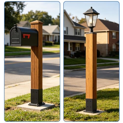 2 Pcs 22" 4"x 4‘’ Fence Post Anchor Ground Spike(Fit3.6"x 3.6")Post