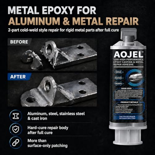 S300 Structural Metal Epoxy for Aluminum & Steel, Cold Weld, 1.69 oz