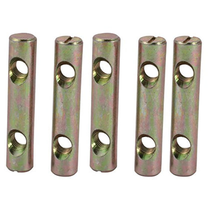 uxcell 5pcs M8x60mm Dual Hole Slotted Drive Cross Dowel Barrel Nut