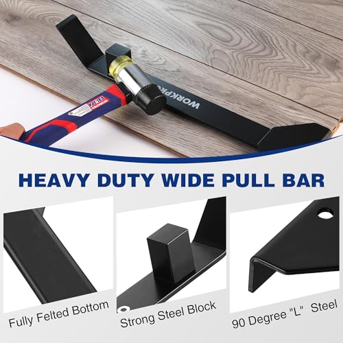 WORKPRO 17'' Heavy Duty Pull and Pry Bar, Flooring Installation Tool