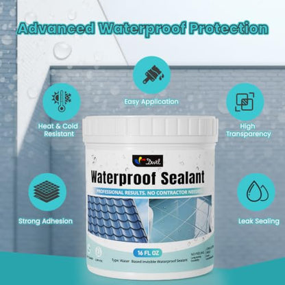 DWIL Transparent Waterproof Sealant Clear Leak Repair Coating - size: 16 FL OZ