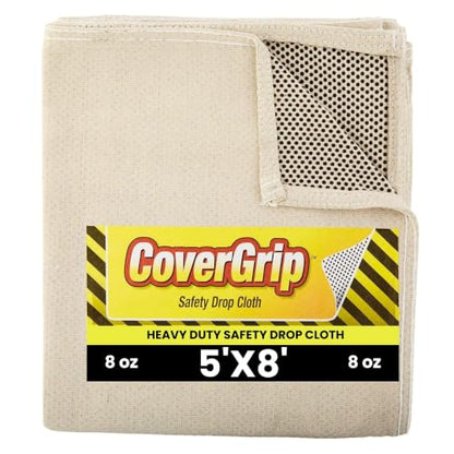 8 oz Canvas Safety Drop Cloth, 8' x 10', Off White - size: 8X10, style: 8 oz