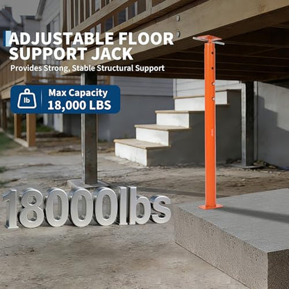 Adjustable House Floor Jack Posts, 2 Pack, 53-93 Inch - size: 53 - 93 in