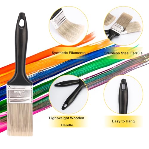 30 Pack 2 Inch Paint Brushes - A Professional Range of Wall Paint Brushes, Deck Paint Brush, and Chip Brushes - Perfect DIY Painting Tools for Your Home or Business KUKLIPJIM - size: 30 Pack 2 Inch