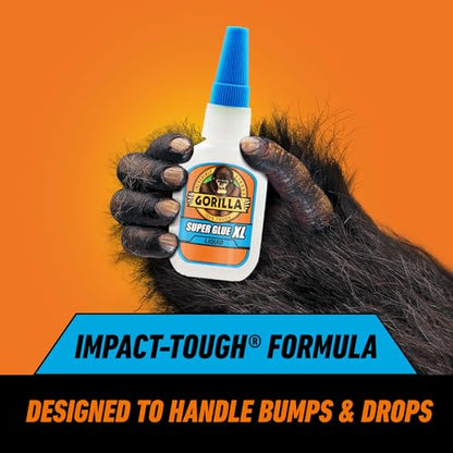 Gorilla Super Glue XL, Clear, All Purpose, 25 g - size: 25g